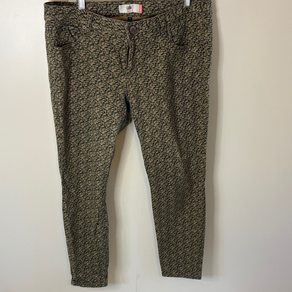 CAbi Women's Skinny Jeans - Micro Floral Design style 5083